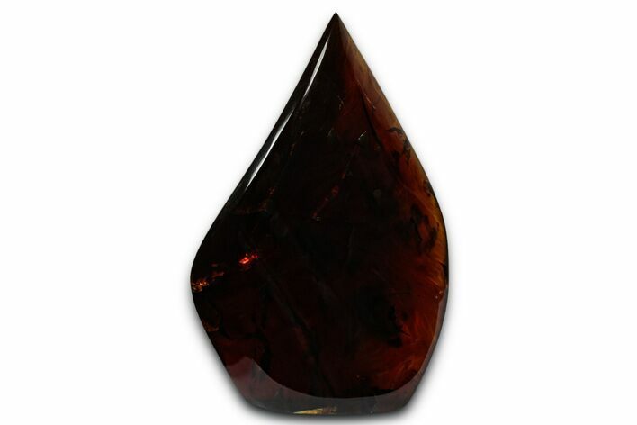 Polished Indonesian Blue Amber Flame #355804
